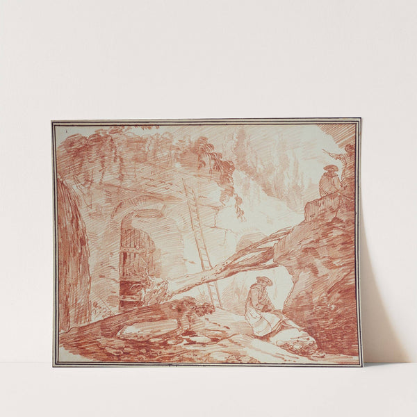 Draughtsman in the Ruins of the Palatine (ca. 1760 – 1765) by Hubert Robert