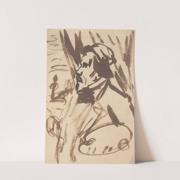 Drawing acc. to Delacroix’s self-portrait by Zygmunt Waliszewski