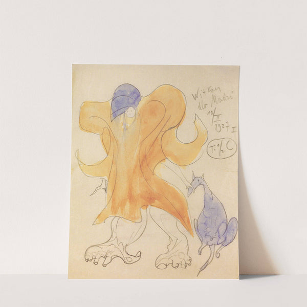 Drawing dedicated to Magdalena Kossak by Stanisław Ignacy Witkiewicz