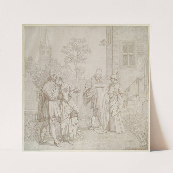 Drawing for Goethes Faust; The Stroll in the Garden (ca. 1810 – 1811) by Peter von Cornelius