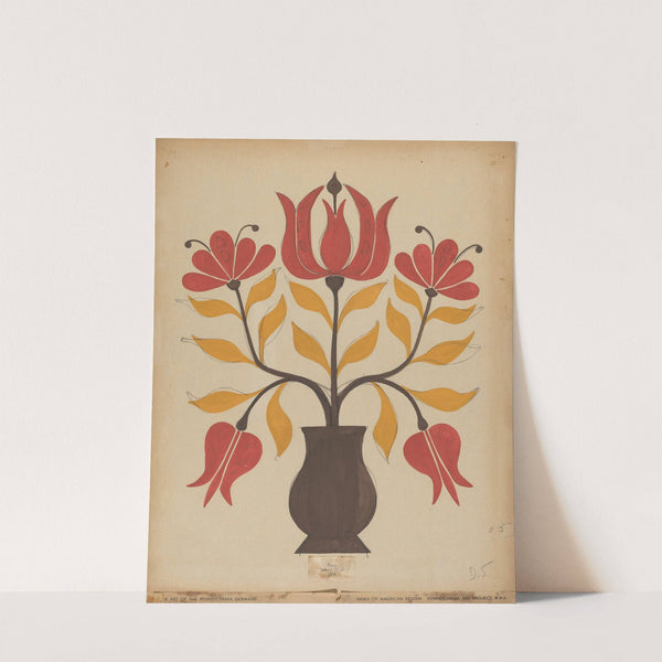 Drawing for Plate 5 - From Portfolio Folk Art of Rural Pennsylvania by American 20th Century