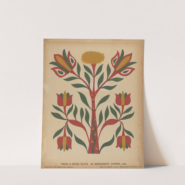 Drawing for Plate 7 - From Portfolio Folk Art of Rural Pennsylvania by American 20th Century