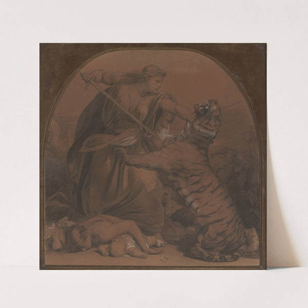 Drawing for ‘Retribution’ (1857) by Edward Armitage