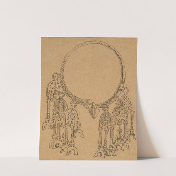 Drawing of a Slavic necklace by Stanisław Wyspiański