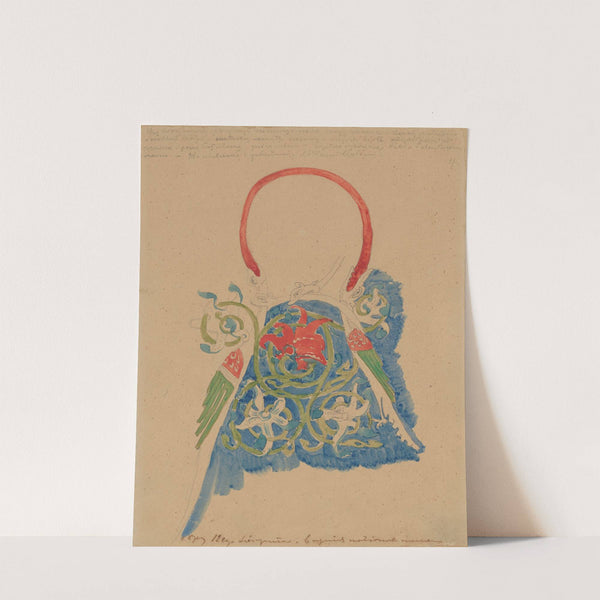 Drawing of an ornament with a motif of dragons and vines by Stanisław Wyspiański