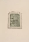 Drawing of female head in profile
