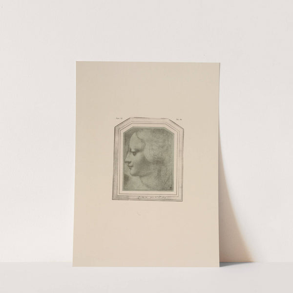 Drawing of female head in profile by P. & D. Colnaghi
