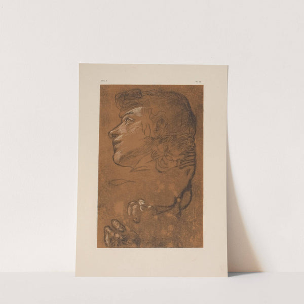 Drawing of head in profile by P. & D. Colnaghi
