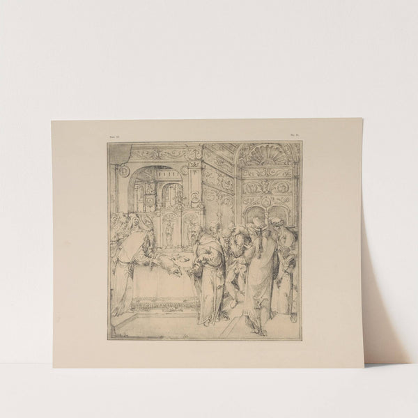Drawing of scene in temple at Jerusalem by P. & D. Colnaghi