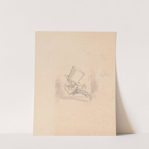 Drawing of the Hatter running by Sir John Tenniel