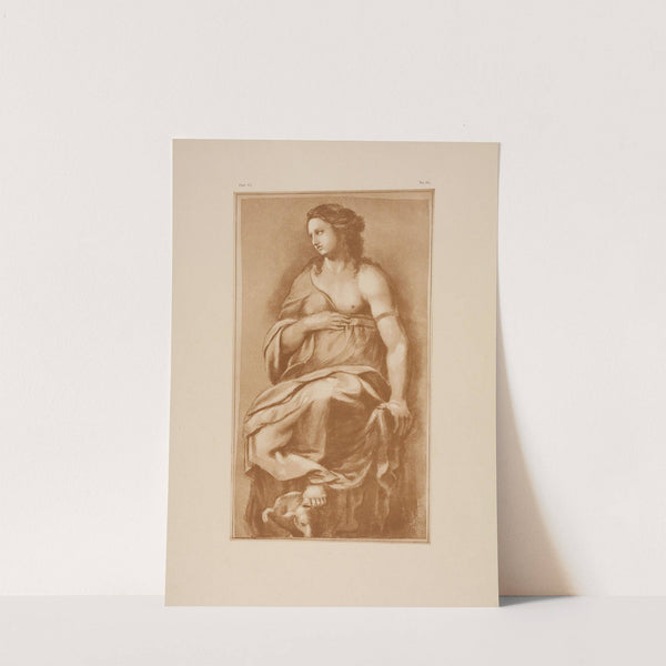 Drawing of woman in drapery by P. & D. Colnaghi