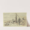 Drawing well in landscape by Wilhelm Amandus Beer