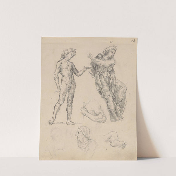 Drawings of a Book Illustration Dedicated to Italian Art by Stanisław Wyspiański