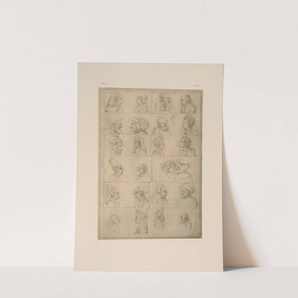 Drawings of grotesque heads by P. & D. Colnaghi
