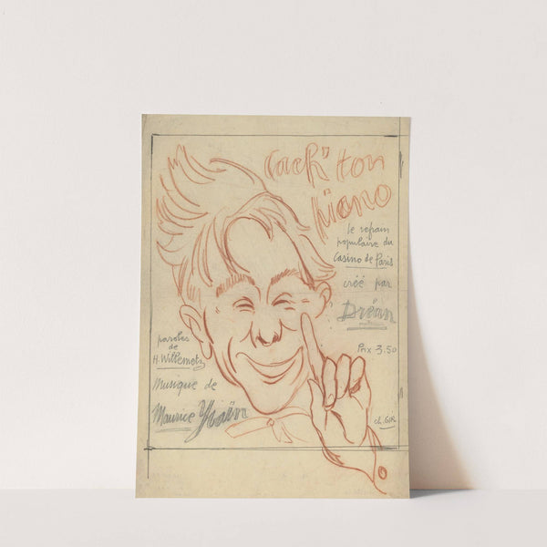 Dréan dans ‘Cach’ ton piano’ au Casino de Paris (1930s) by Charles Gir