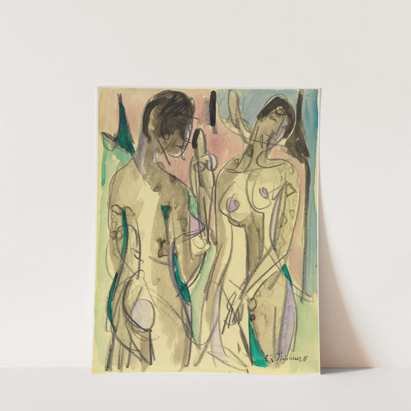 Drei Akte im Wald (1928) by Ernst Ludwig Kirchner