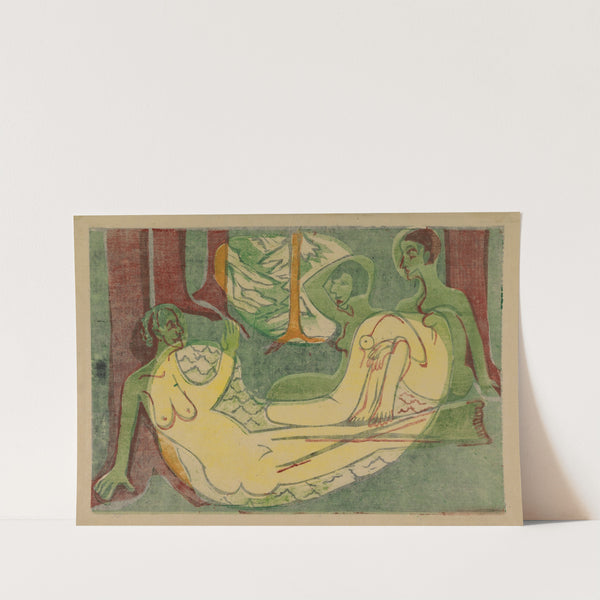 Drei Akte im Walde (1933) by Ernst Ludwig Kirchner