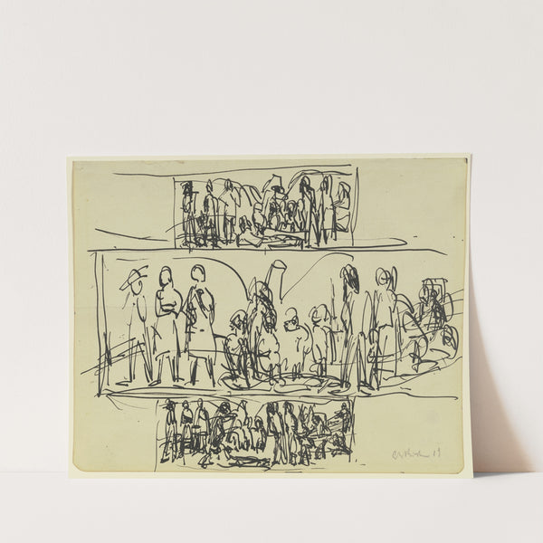 Drei Figurenkompositionen (ca. 1920) by Ernst Ludwig Kirchner