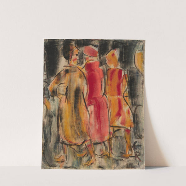 Drei Frauen auf der Straße (Three women on the street) (1922) by Christian Rohlfs