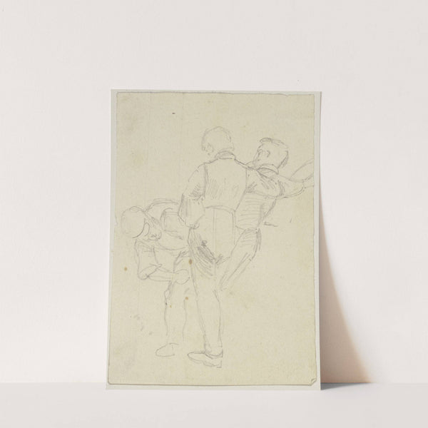 Drei Hufschmiede bei der Arbeit by Jakob Becker