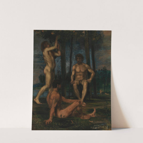 Drei Jünglinge unter Orangenbäumen by Hans Von Marées