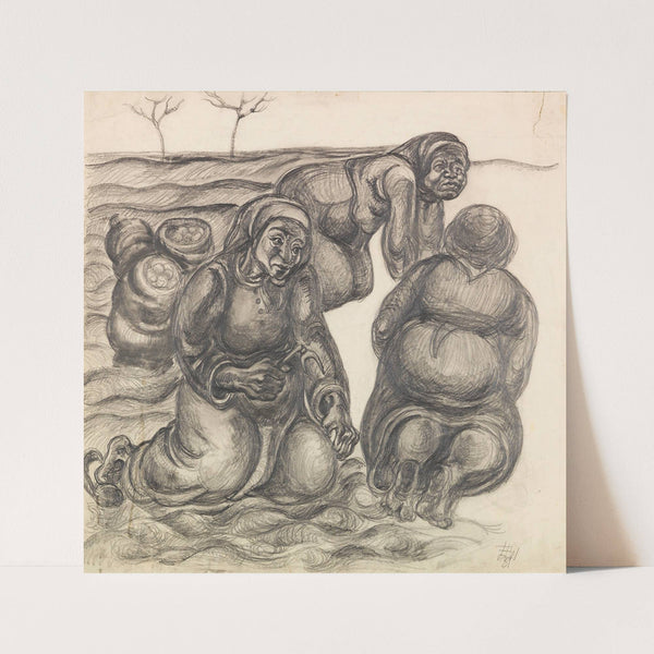 Drei Kartoffelweiber (1931) by Elfriede Lohse-Wächtler