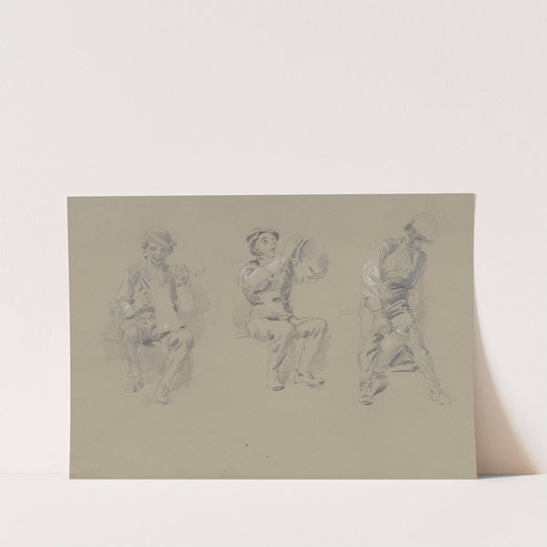 Drei Studien eines Trinkenden by Wilhelm Busch