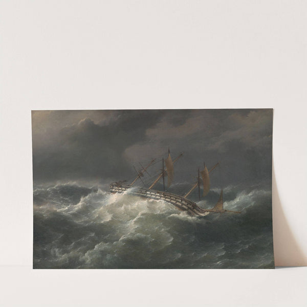 Dreimaster in stürmischer See (1862) by Robert Brydges Beechey