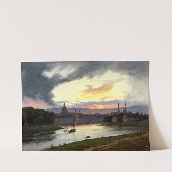 Dresden at Sunset (1838) by Knud Baade