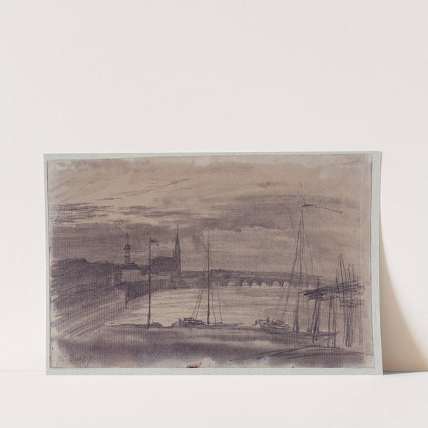 Dresden in the moonlight by Johan Christian Dahl