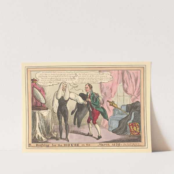 Dressing for the House on the — March 1829 (1829) by William Heath