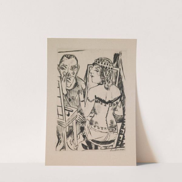 Dressing Room, plate 2 from the portfolio ‘Annual Fair’ (1921) by Max Beckmann