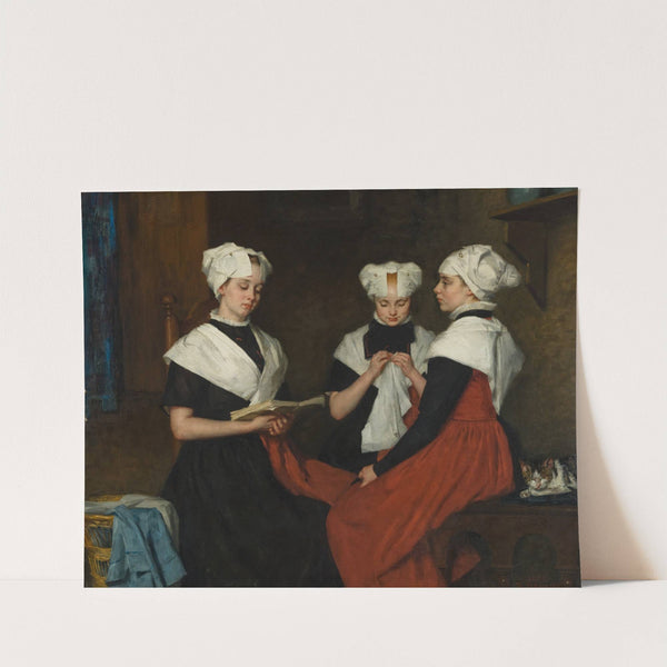 Drie burgerweesmeisjes van Amsterdam by Thérèse Schwartze