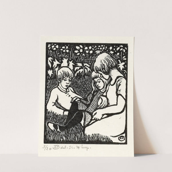 Drie kinderen (1910) by Lucien Pissarro