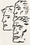 Drie mannenkoppen