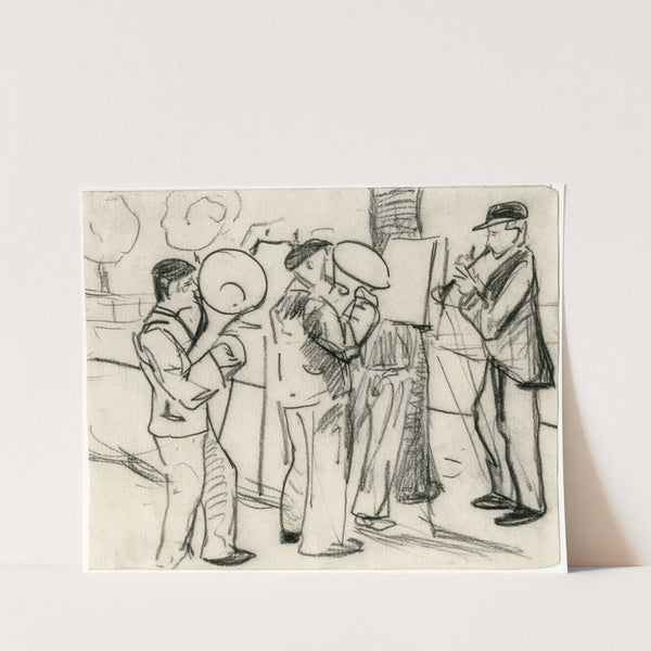 Drie straatmuzikanten by Theo van Hoytema