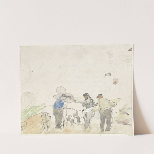 Drie werklieden (1860 - 1921) by Adolf le Comte