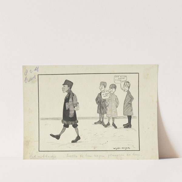 Drie witte jongens pesten een zwarte jongen by Wybo Meijer