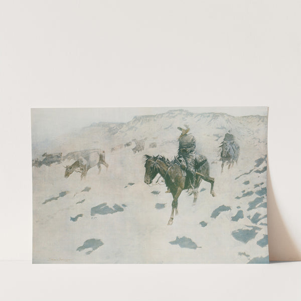 Drifting before the storm (1904) by Frederic Remington