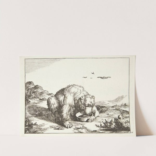 Drikkende bjørn by Marcus de Bye