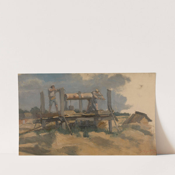 Drilling a Well (sketch) by Edouard Agneessens