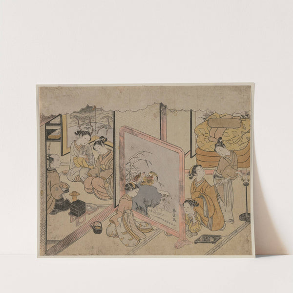 Drinking a Cup of Wine Before Retiring for Bed (From an Untitled Series) by Suzuki Harunobu