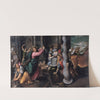 Driving of the merchants from the temple by Scarsellino