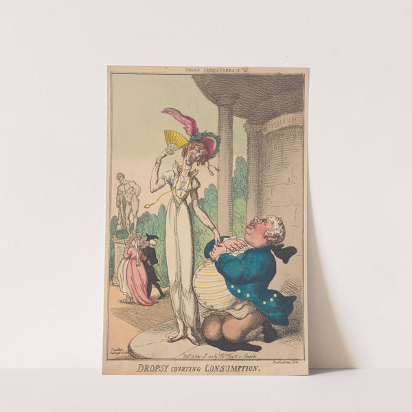 Dropsy courting Consumption (1810) by Thomas Rowlandson