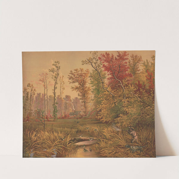 Duck shooting in Indiana (1878) by Gibson & Co. Lith