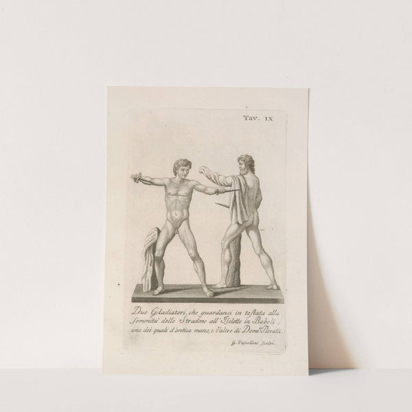 Due Gladiatori, che guardansi in testata alla Sommita dello Stradone all'Isolotto in Boboli by Gaetano Vascellini