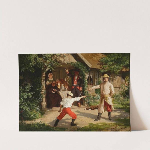 Duel with sticks by Julian Maszyński