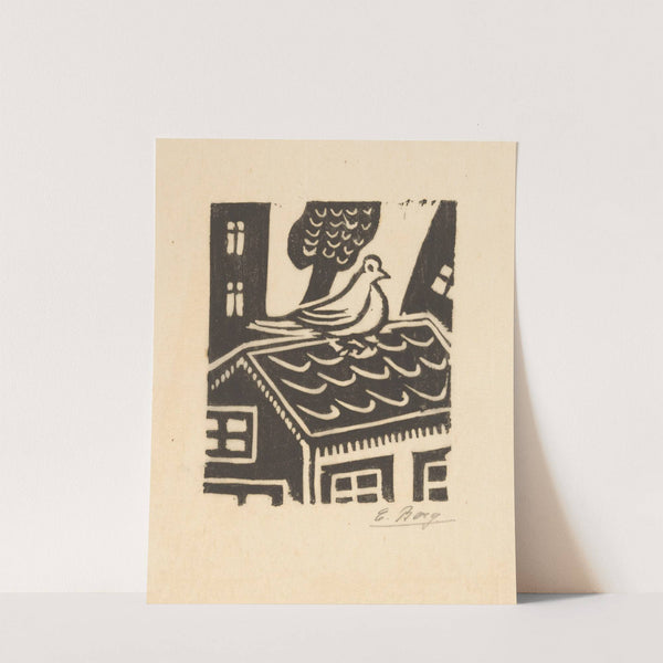 Duif op dak (ca. 1912-1931) by Else Berg