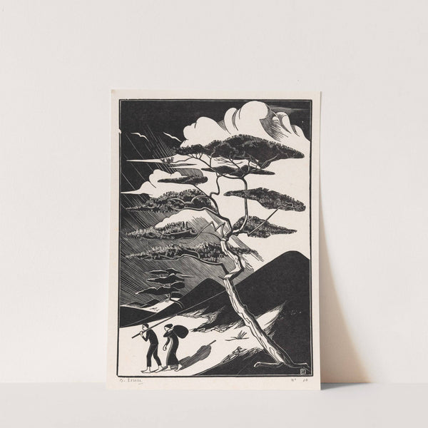 Duinpan met twee figuren (1925) by Bernard Essers