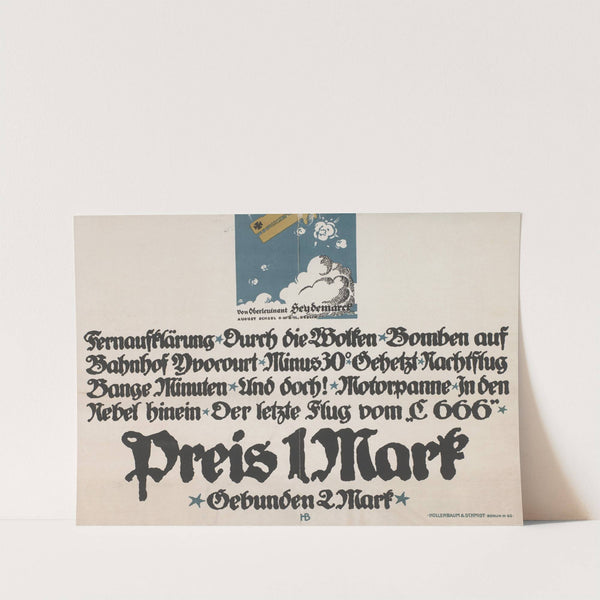 Duits dubbeldekker vliegtuig in de wolken by A. Rother